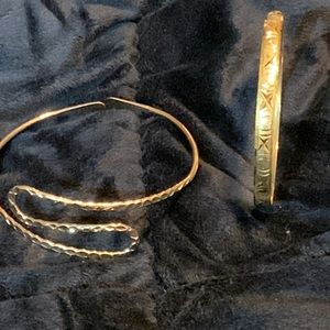 NWT set of two upper arm gold bracelets